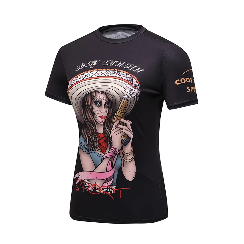 

Cody Lundin Sublimation anime Women Casual T Shirts Compression Slim Custom Print T-shirt Women Young Girls Gym Rashguard