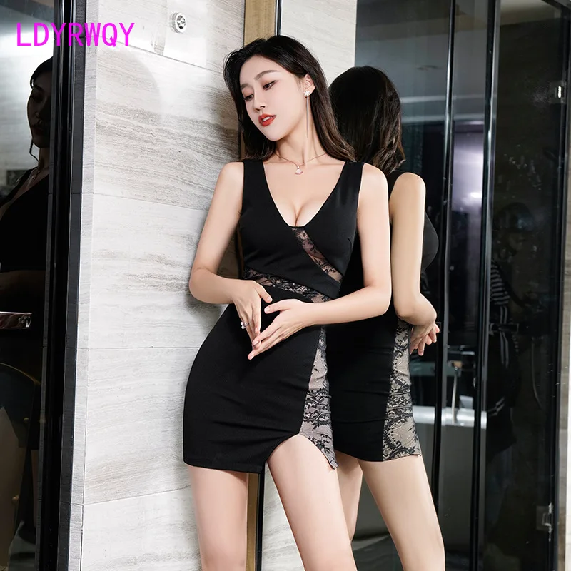 

Женское сексуальное платье с низким воротником, тонкое соблазнительное платье с сумочкой на бедрах, офисное женское платье-футляр на молни...