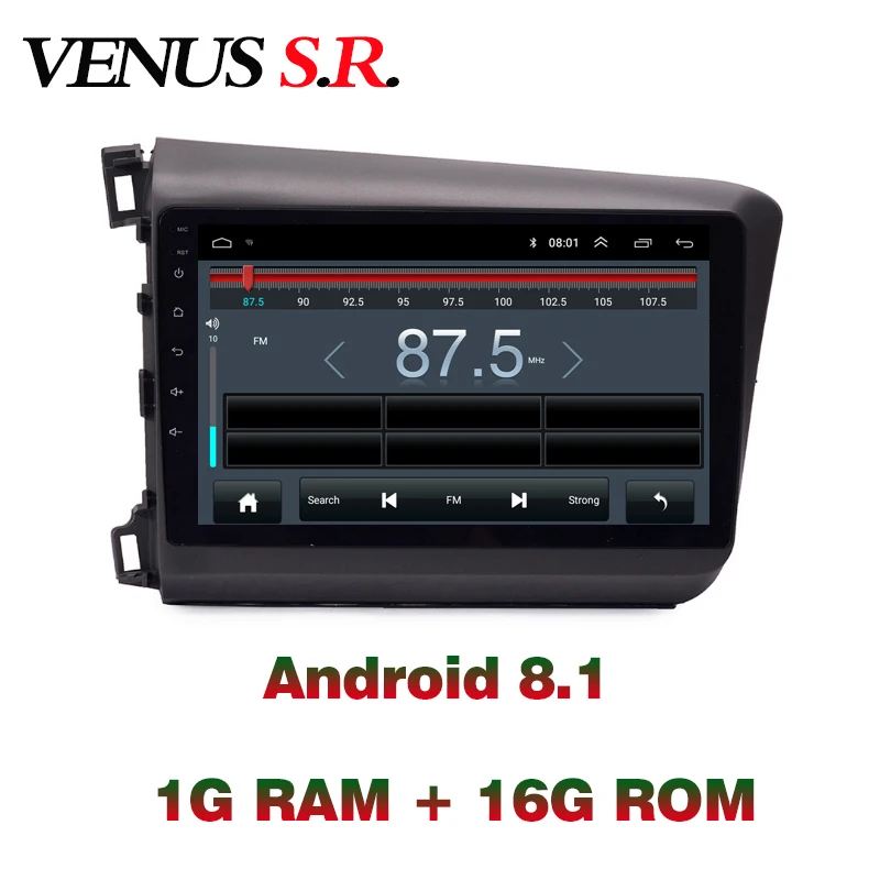 Автомобильный dvd-плеер VenusSR на Android 8 1 2.5D для Honda civic 2012-2015 мультимедийное головное