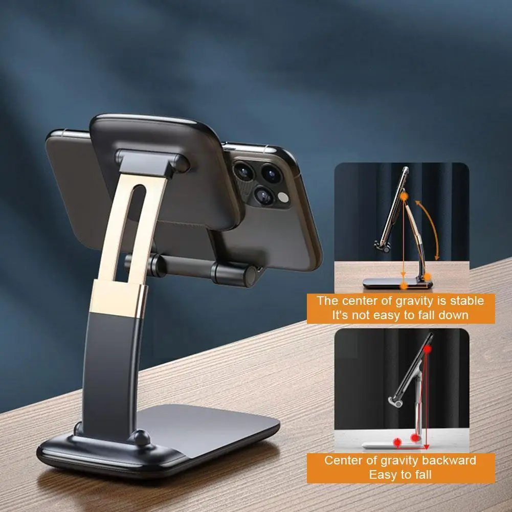

Portable Desktop Folding Lifting Bracket Mobile Phone Tablet Portable Stand Holder For Phone Mount Table Desk Desktop L9O7
