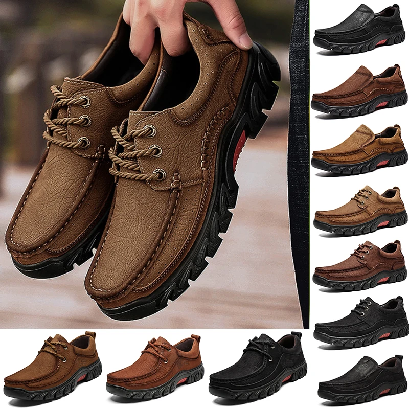 CUNGEL Лидер продаж для мужчин удобные нескользящие походные туфли первый слой