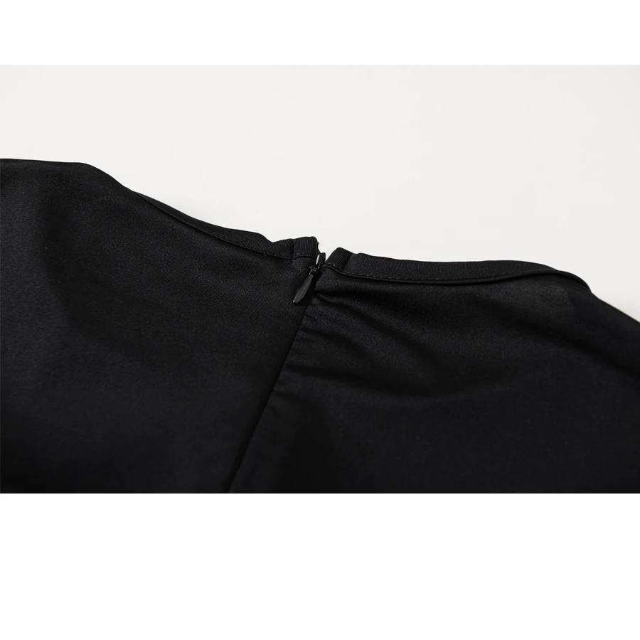 

21 Summer fashion dot printing Lady dress short sleeve Splicing Bra fake two style pleats casual summer dress women