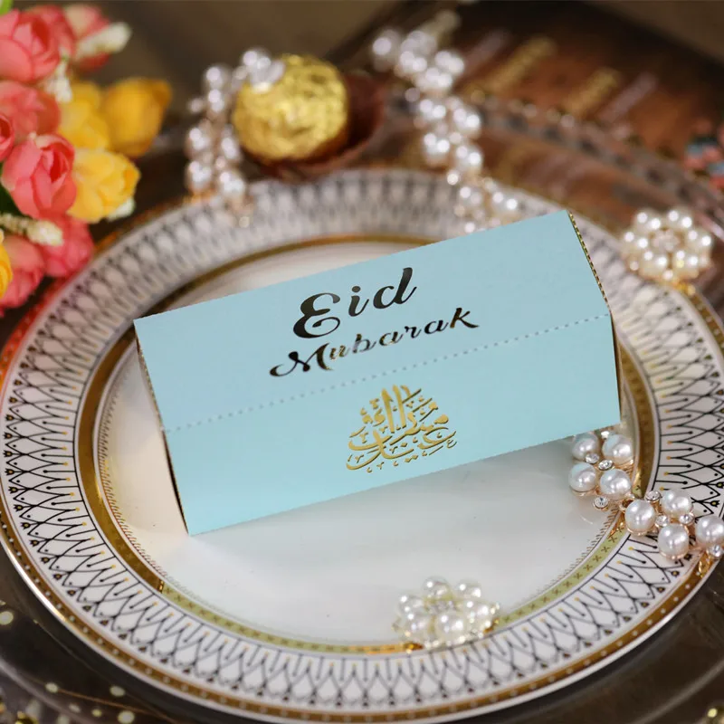 Коробка для конфет Eid Mubarak 50 шт. коробка сделай сам бумажные подарочные коробки Happy