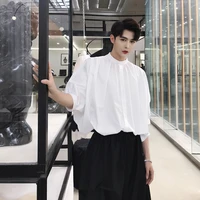 mens shirt summer hair stylist costume young mens loose bat sleeve shirt bf style doll shirt for men and women