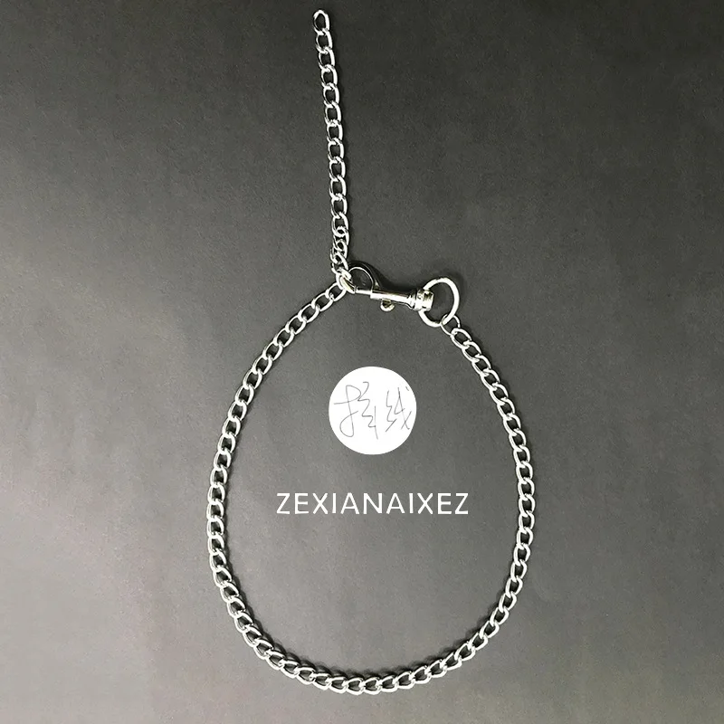 Цепочка до ключиц из сплава для мужчин и женщин длинное ожерелье регулируемое в