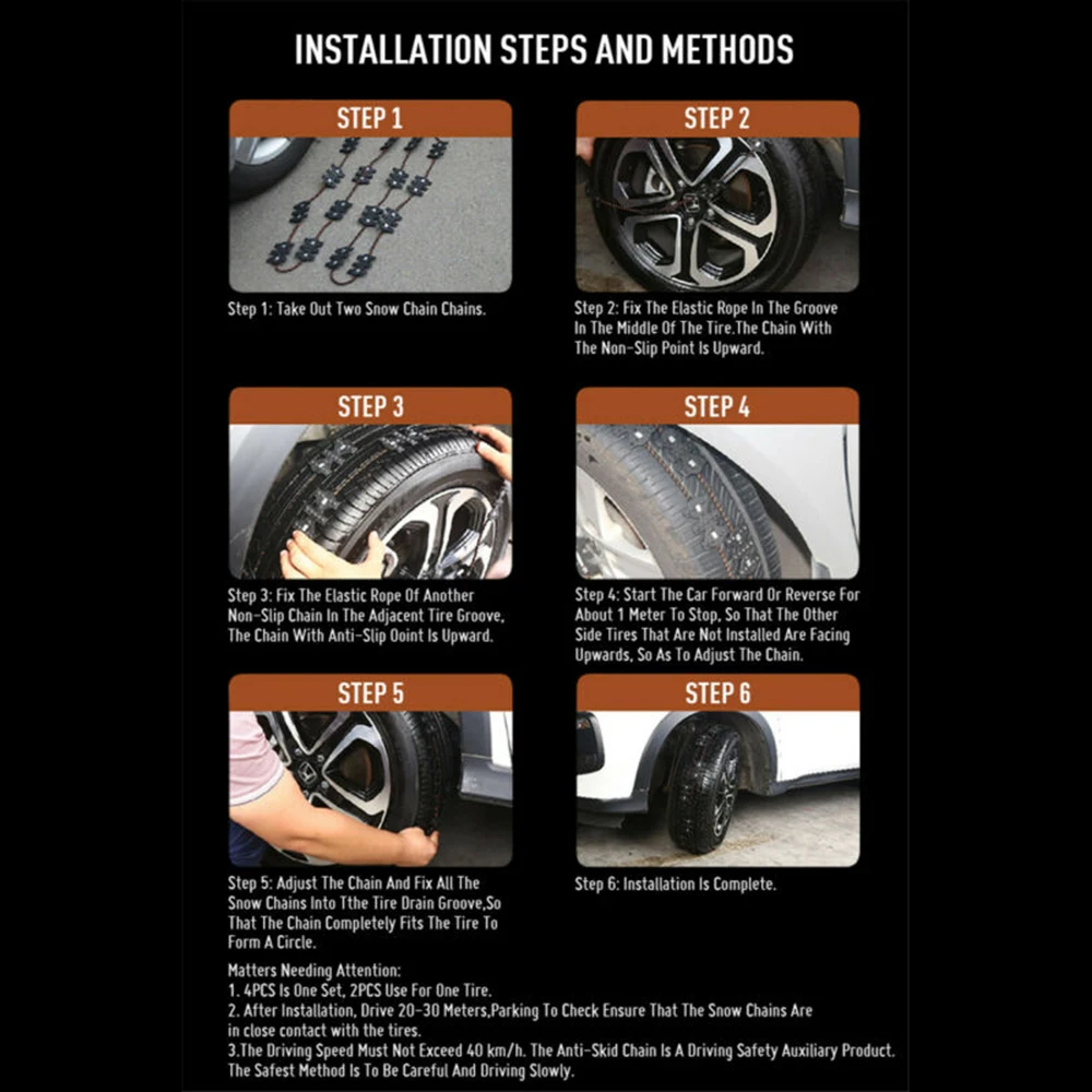 Запасные части для колес цепи снега внедорожники черные противоскользящие