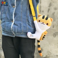 kawaii anime kitty cat single shoulder crossbody mini bag coin purse plush toys stuffed animals doll kids children girls gift