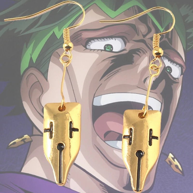 1 пара серьги гвоздики в стиле аниме Невероятные приключения Джоджо|Реквизит для