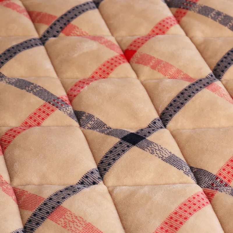 Мужской халат зимний теплый 3 слойный мягкий с длинным рукавом клетчатое