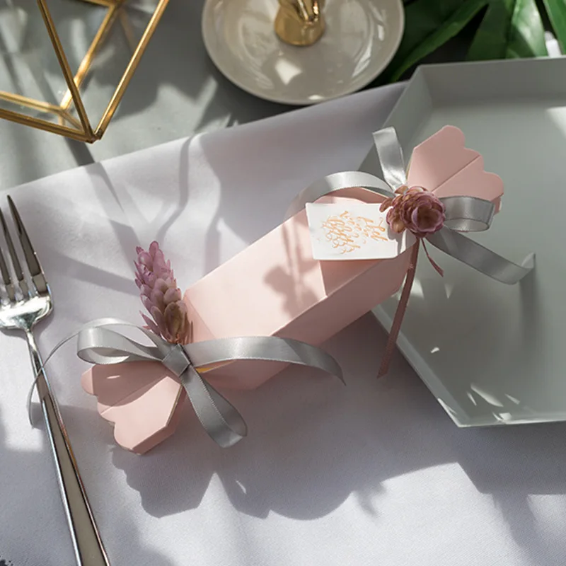 Красивая бумага Свадебная коробочка для сладостей коробки подарков Упаковка boite