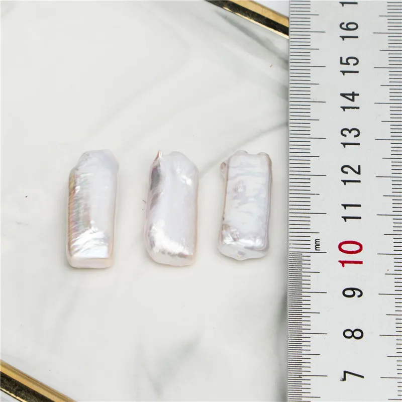 3 шт./лот жемчужные бусины KESHI pearl 100% натуральный пресноводный прямоугольный