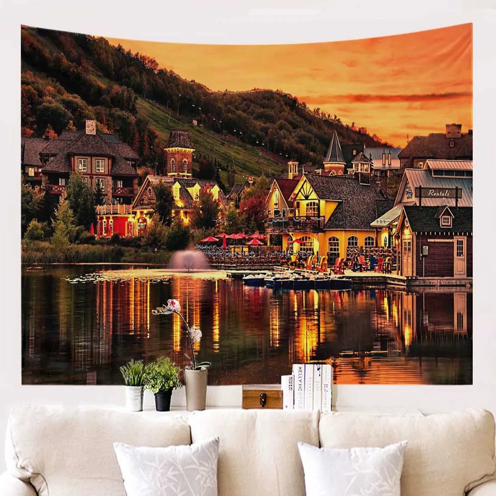 Настенный гобелен в Европейском стиле пляжное полотенце с изображением водного