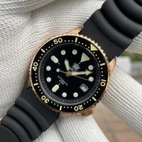 steeldive sd1996s new arrival 2021 solid bronze 200m waterproof nh35 automatic dive watch with bronze bezel