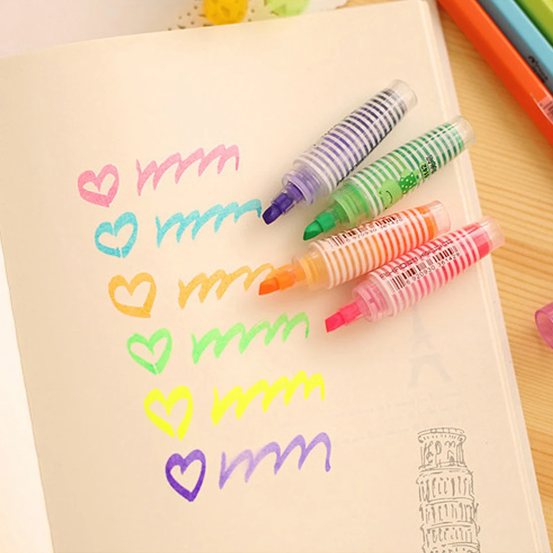 

Канцелярские принадлежности, двойной маркер, ручка, милая, конфетных цветов, головка, флуоресцентный маркер, художественная маркировочная ...