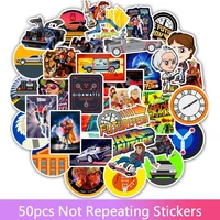 50pcsset movie back to the future stickers pack for on the laptop fridge phone skateboard travel suitcase stickers gift toys