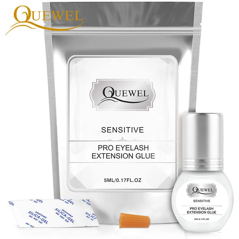 5ML Sensit Quewel клей для ресниц 5 мл 1-2 S сухой клей для ресниц клей для наращивания ресниц Индивидуальный клей для ресниц удерживающий 7-8 недель - Цвет: 5ML Sensit