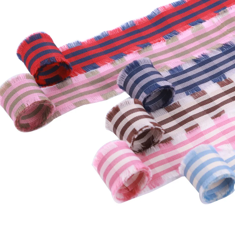 100y клетчатые хлопчатобумажные тканевые жаккардовые ленты для рукоделия оптовые