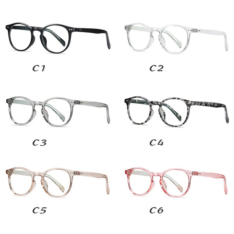 

2020 Fashion Round Glasses Frame Women TR90 Anti Blue Light Blocking Glasses Optical Eye Spectacle Men Computer Reading Eyeware