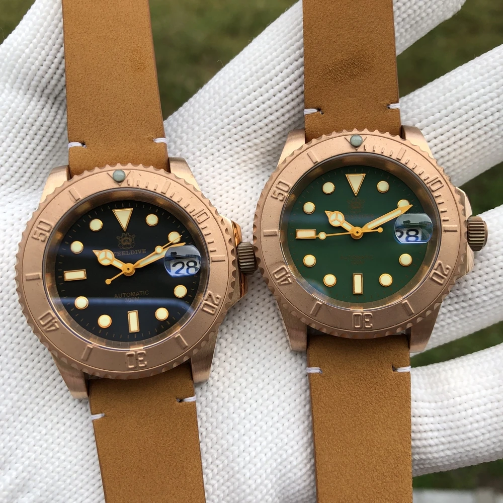 

STEELDIVE Watch 1953S Bronze Auomatic NH35A Sapphire Crystal Diver Watches Mechanical BGW9 Super Luminous 41mm Bronze Watch Men