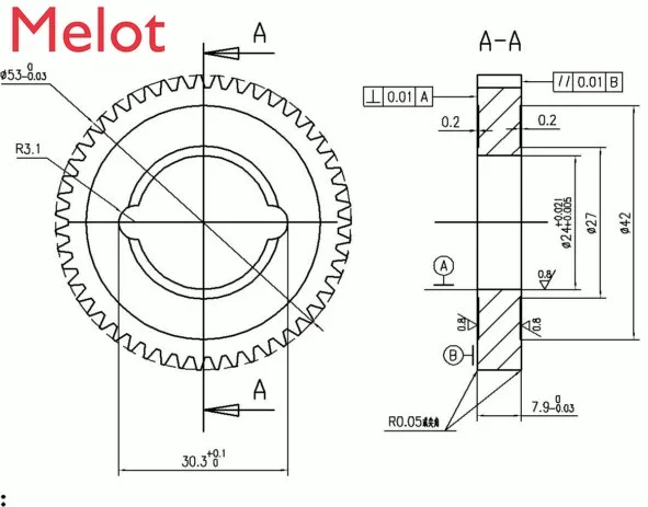 

hot saleBarmag spinning pump 10*2.4CC driving gear, spare parts for POY machinery