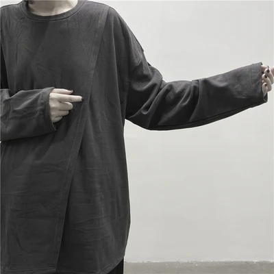 Новая модная Осенняя Свободная куртка с длинными рукавами для больших