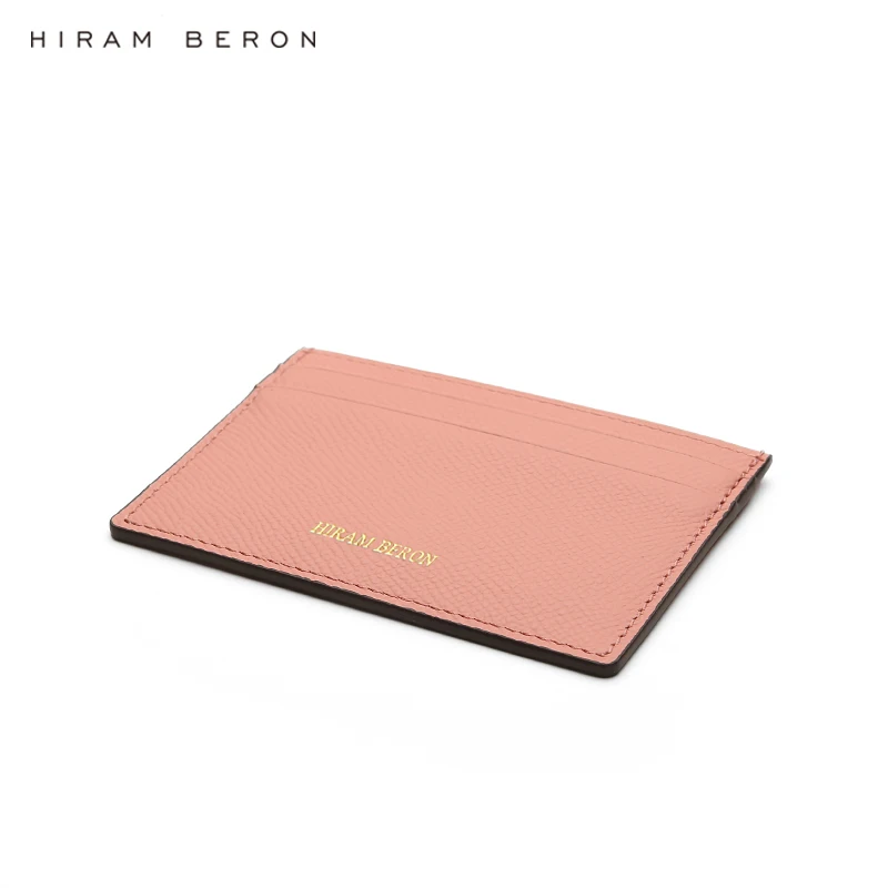 Hiram Beron Monogram Pink Card Holder Case and Mobile Cover for Apple Iphone  14 13 12 11 Pro Max Gift for Lady Birthday