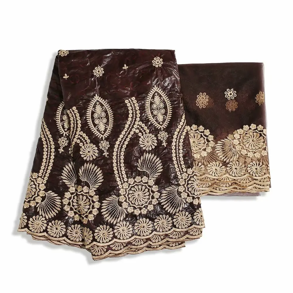 Bazin brode getzner с бусинами африканская жаккардовая кружевная ткань Африканская