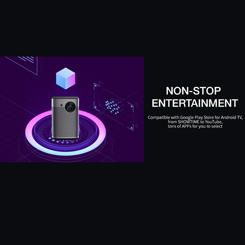 XGIMI Halo 3D портативный проектор Android TV 9 0 17100mAh 800ANSI Lumens 1080P 4 точечный Keystone Коррекция 4K