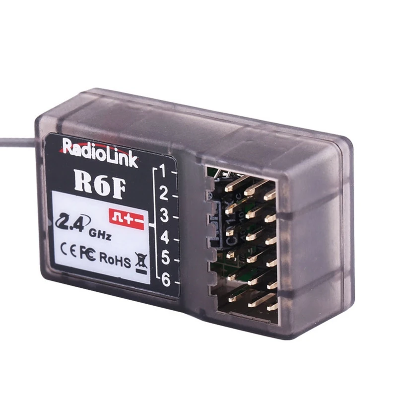 Radiolink R6F 6CH 2.4GHz RC Car and Boat Receiver for RC6GS RC4GS RC3S RC4G T8FB Transmitter | Игрушки и хобби