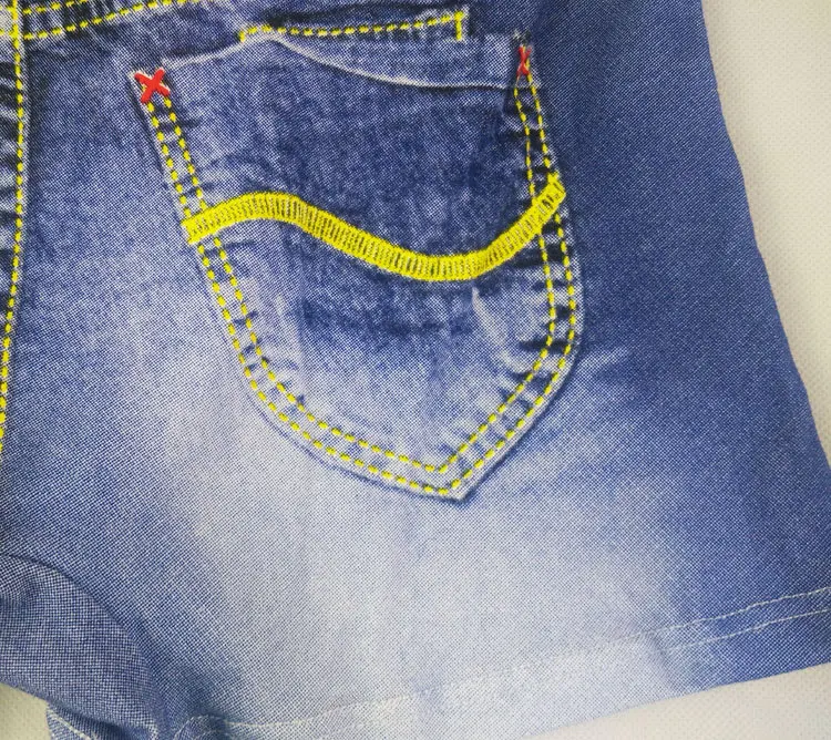 

4pcs New Arrival Men Underwear Casual Elastic Waist Men Boxers Panties Fashion Denim Jeans Printed Pockets Underpants Men