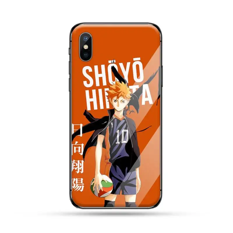 

Haikyuu Hinata Attacks Anime Phone Case Tempered glass For iphone 6 6S 7 8 plus X XS XR 11 12 PRO MAX Mini