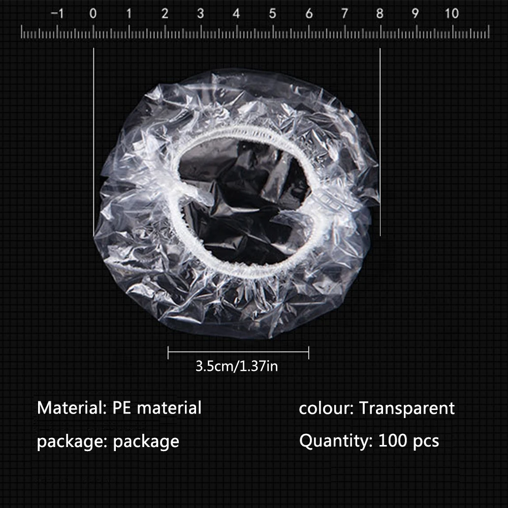 100 шт. одноразовые водонепроницаемые наушники цветные для парикмахерской защита