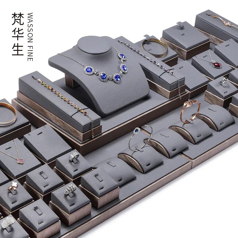 

Jewelry counter jewelry display rack hard gold necklace bracelet ring storage ornaments window accessories props