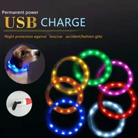 usb charging luminous led dog collar freely adjust the size glowing dog collar dog accessoires yorkshire terrier puppy collar