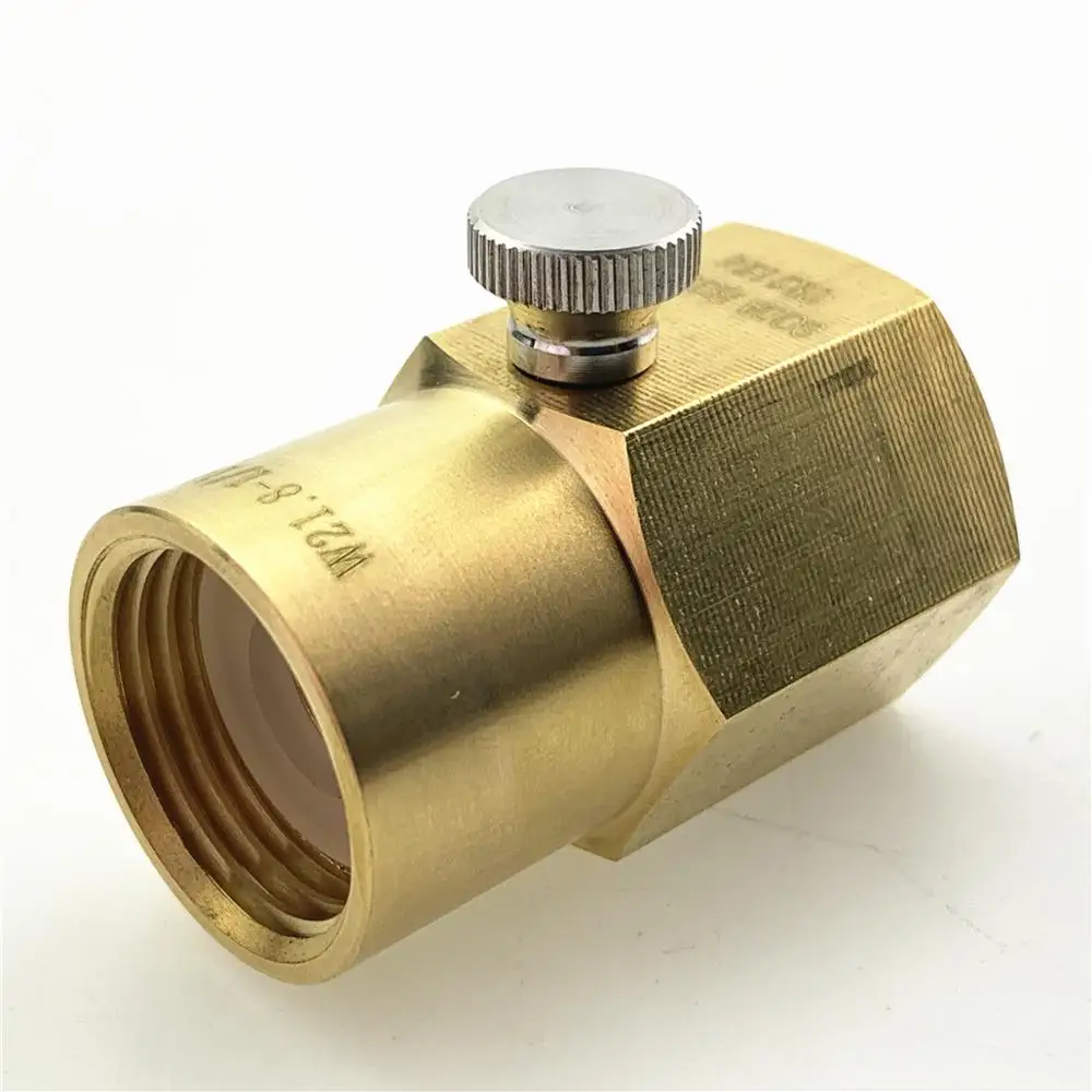 Carbon Dioxide Co2 Bottle Charging Valve Connector Big Turn To Baking Soda Bottle Bubble Water Machine Charging Valve Tr21*4