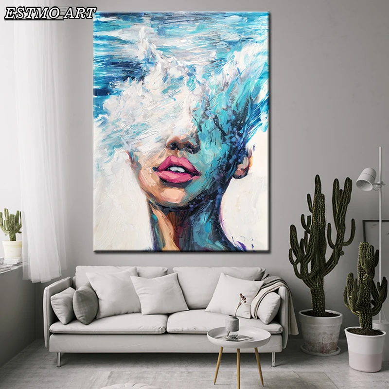 

Wall Art Pictures Handpainted Abstract Art Poster Prints Characters Oil Painting On Canvas Art Gift Home Decoration Living Room