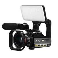 ac3 microphone led light wide angle lens 4k resolution stabilizers video camcorder camera