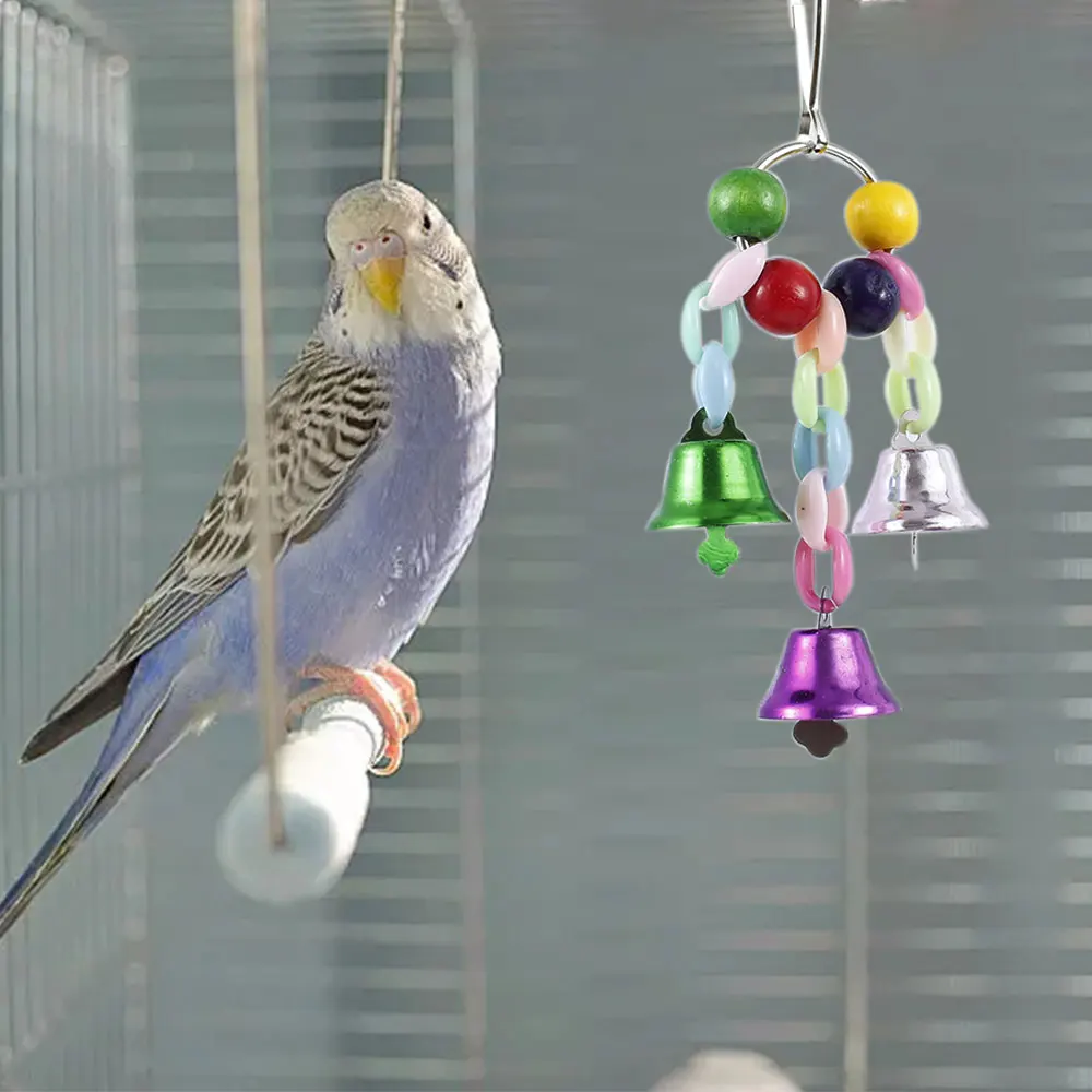 Игрушки для попугаев 6 шт. разноцветные качели клетка игрушки деревянные