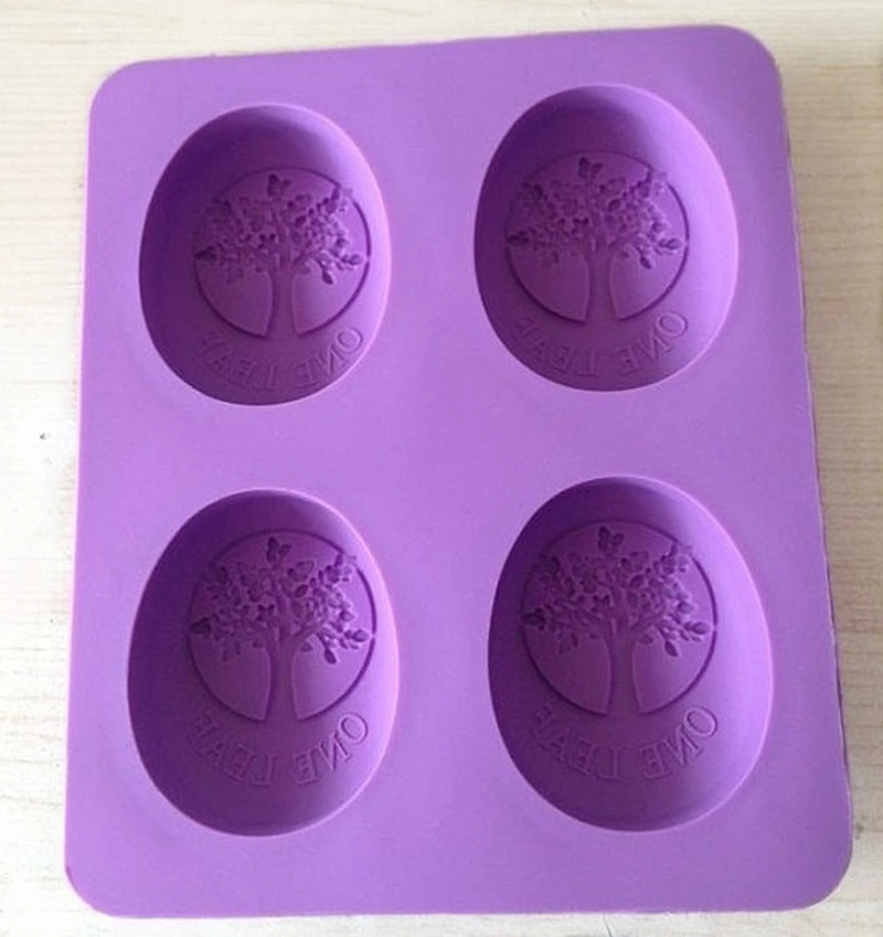 Силиконовые формы для мыла овальные счастливого дерева 3D ручная работа