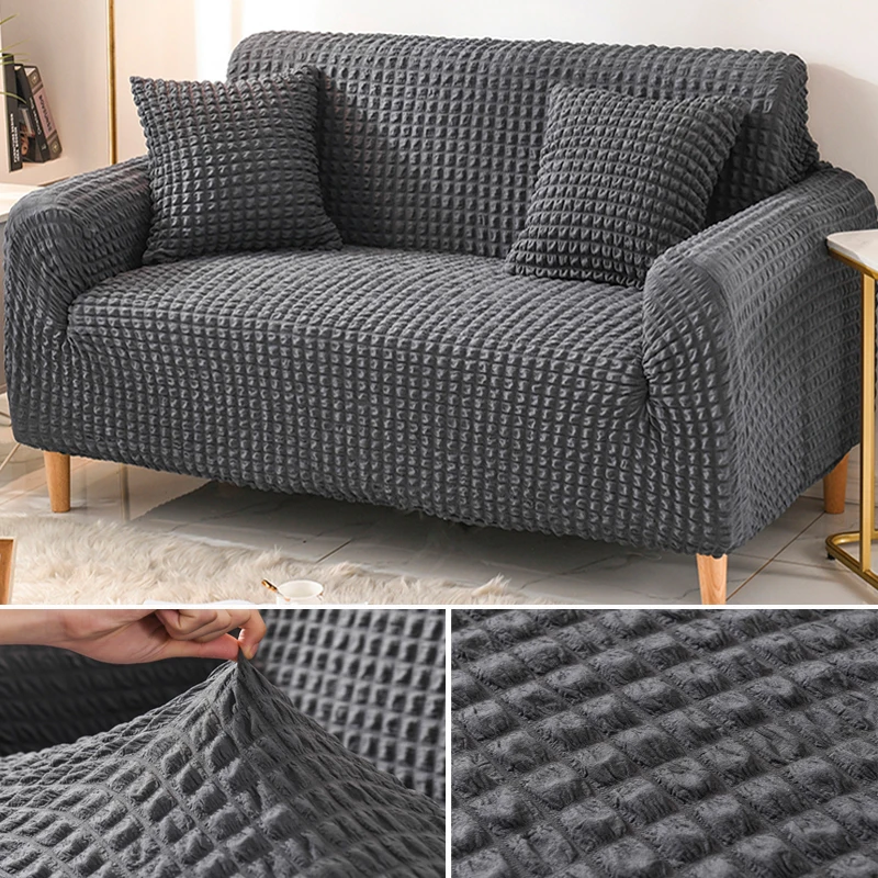 

Thick Seersucker Stretch Sofa Cover Elastic Sofa Slipcovers 1/2/3/4 Seater Couch Covers Sectional Corner L Shape Armchair Covers