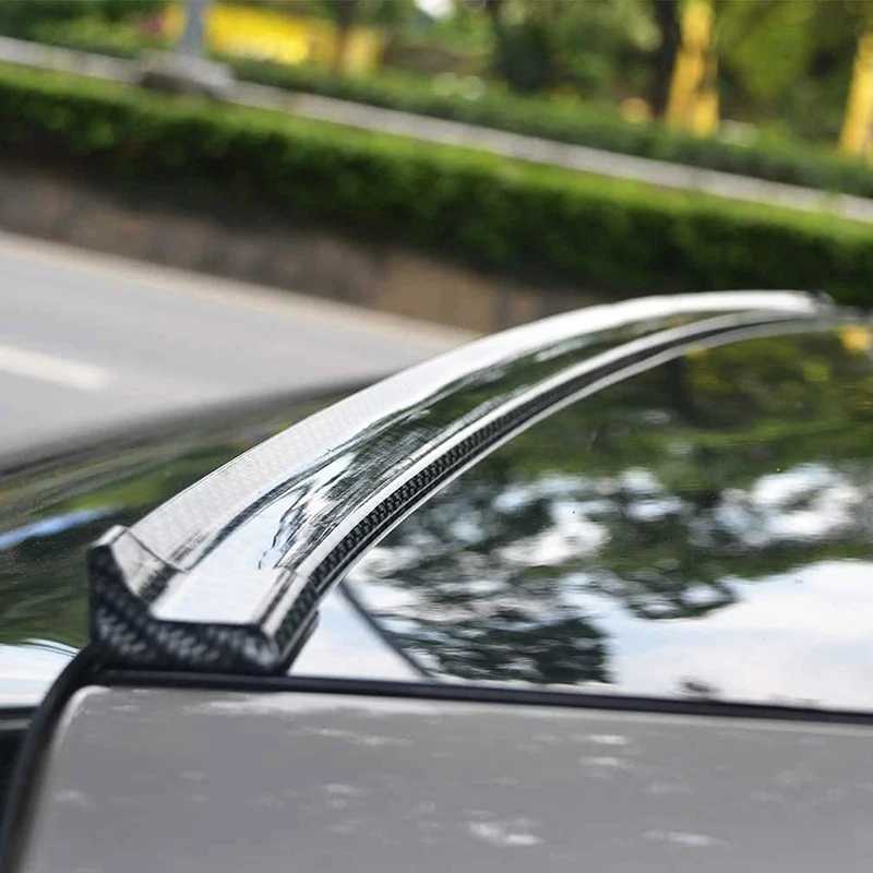 

1.5M Universal Carbon Fiber Trunk Spoiler Lip Kit, Car Rubber Strip Bar Spoiler Tailfin Tail Fin Rear Wing Tailgate