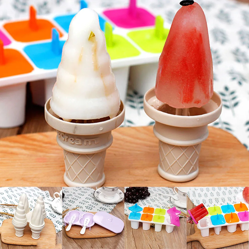 

DIY Ice Cream Popsicle Mould PP Tray Lolly Mould Frozen Ice Cream Molds DIY Homemade Freezer Ice Lolly Mould Home Ice Cream Tool