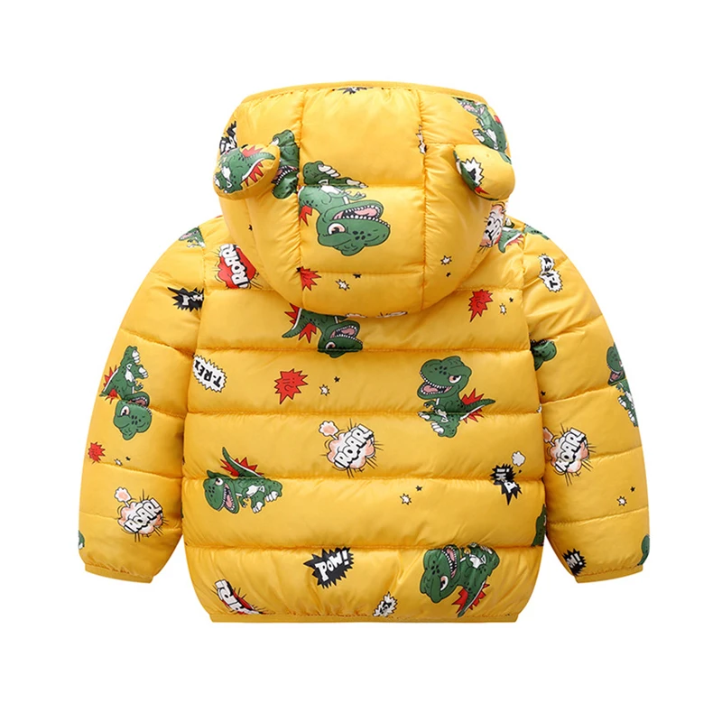 Детская одежда осенне-зимняя пуховая стеганая куртка теплое пальто с капюшоном