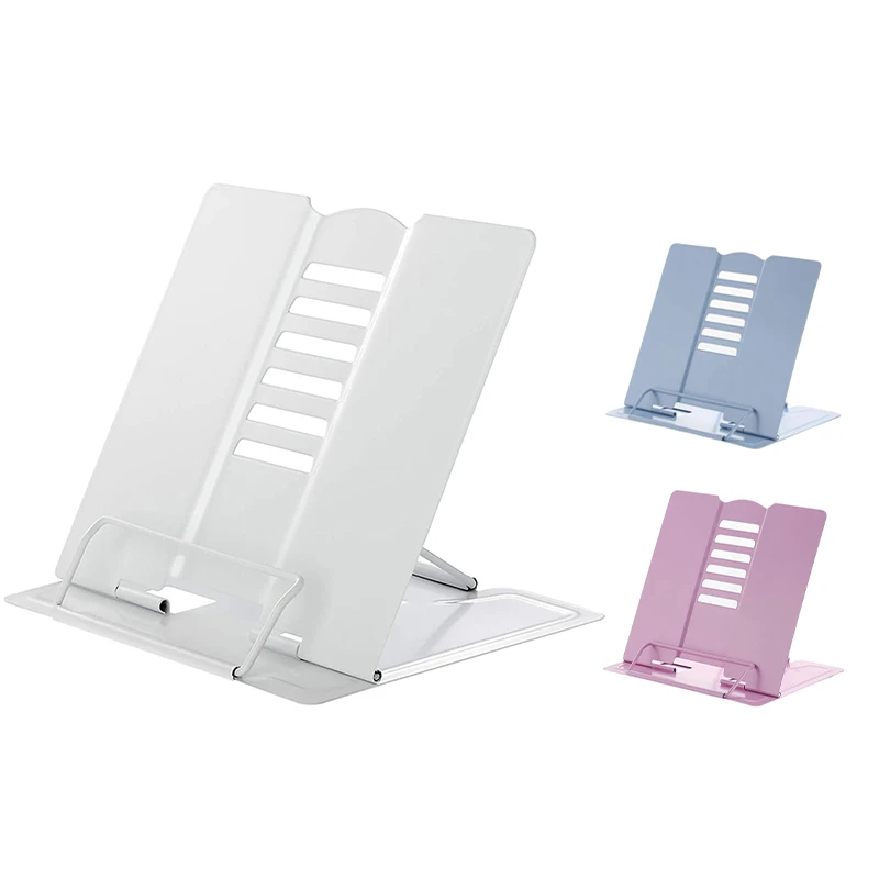 

Desk Book Stand Metal Reading Rest Book Holder Angle Adjustable Stand Doent Holder Portable Sturdy Lightweight