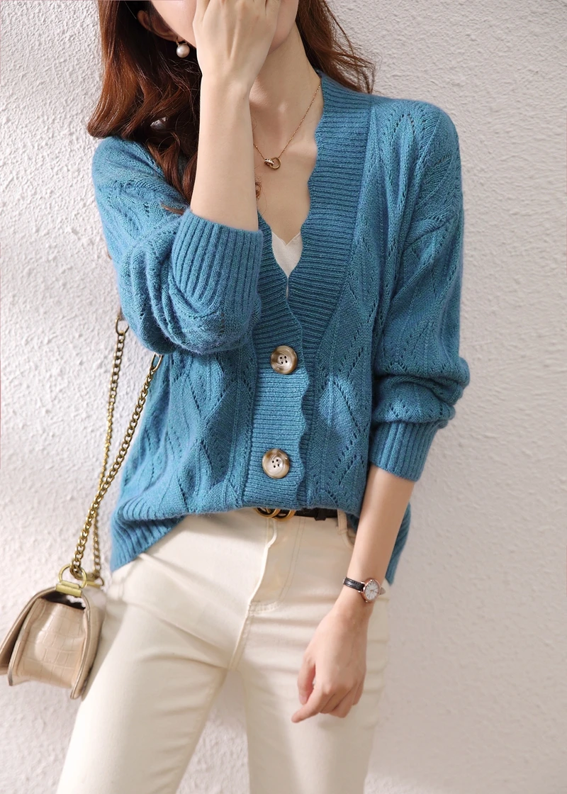 В комнате 212223 8 рядов 4 】 волнистый вязаный кардиган [1003] 54 |