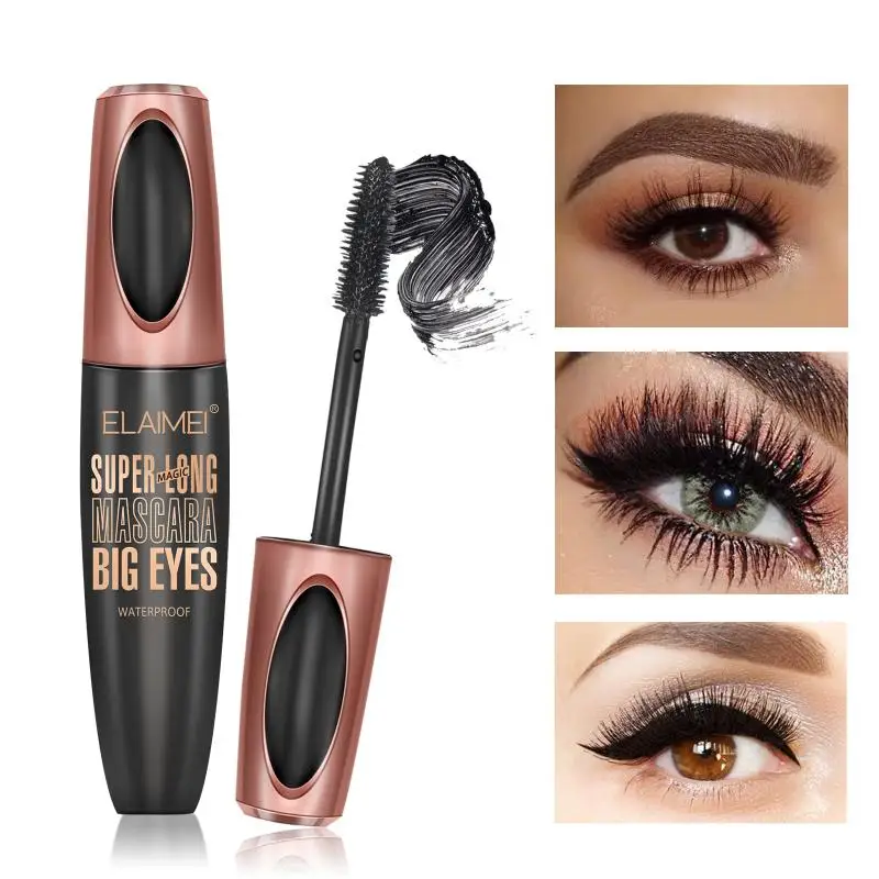 

4D Makeup Eyelash Mascara Eyelash Makeup Silk Fiber Lash Extension Long Mascara longlasting Waterproof TSLM2