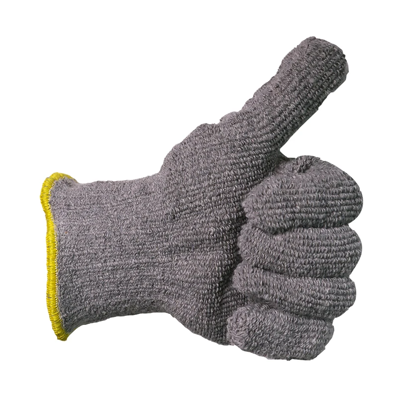 Устойчивые к порезам безопасные рабочие перчатки с высокой термозащитой серые