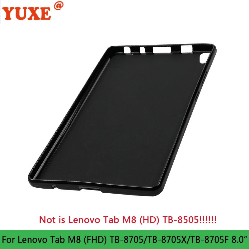 

Tablet Case For Lenovo Tab M8 FHD 8.0" 2019 TB-8705 TB-8705X TB-8705F 8.0 inch Funda Back TPU Silicone Anti-Drop Cover