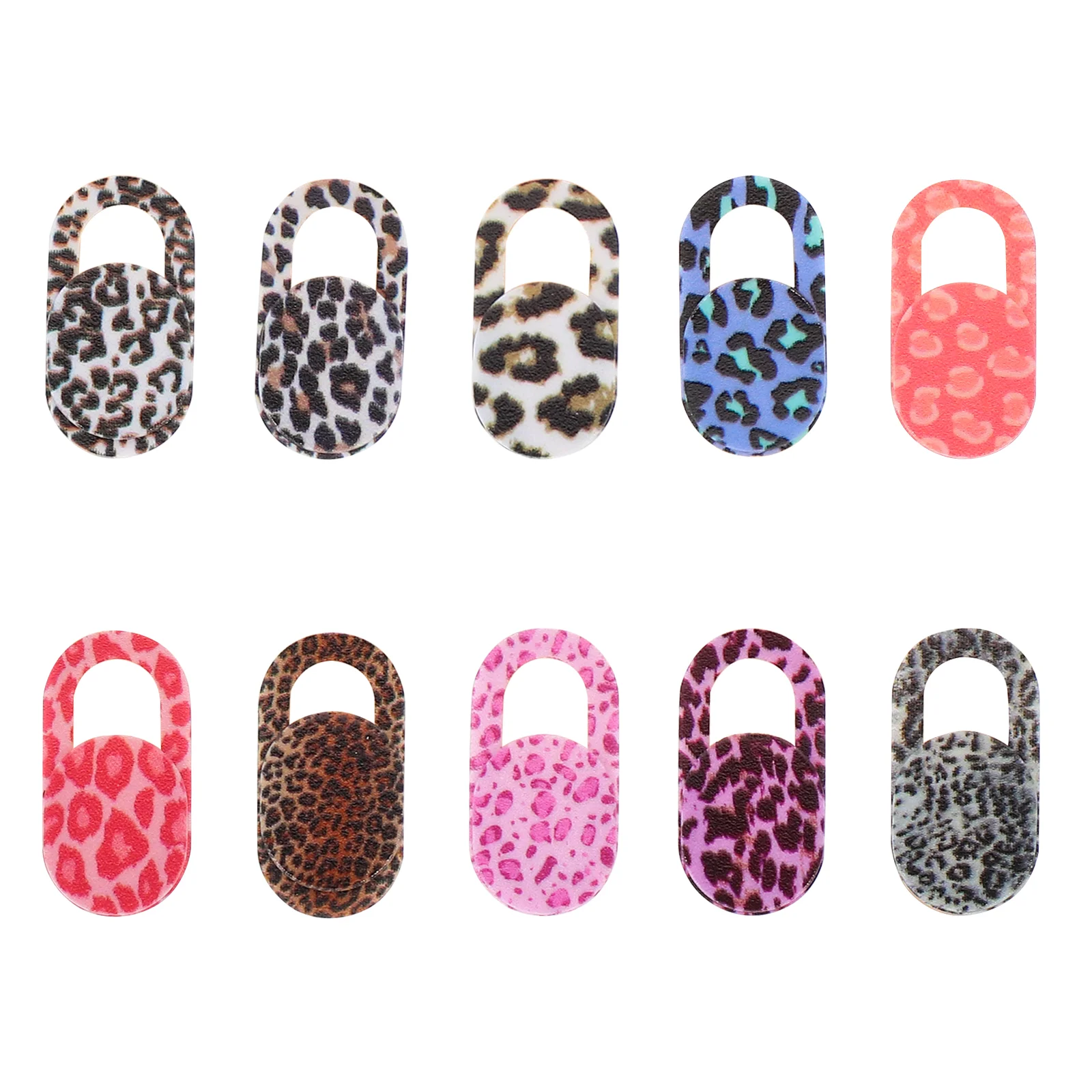 

10pcs Leopard Pattern Laptop Phone Camera Cover Slide Blocker Privacy Protection
