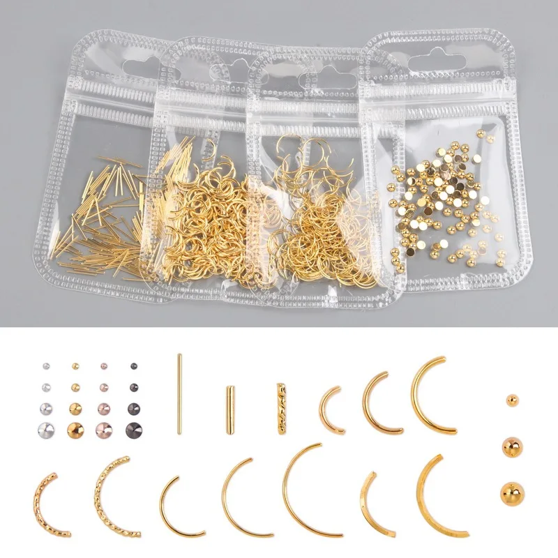 

1Pack 3D DIY Metal Gold Silver Frame Glitter Rhinestones Nail Art Decorations Mix Manicure Accessories Shell Slider Nail Stud